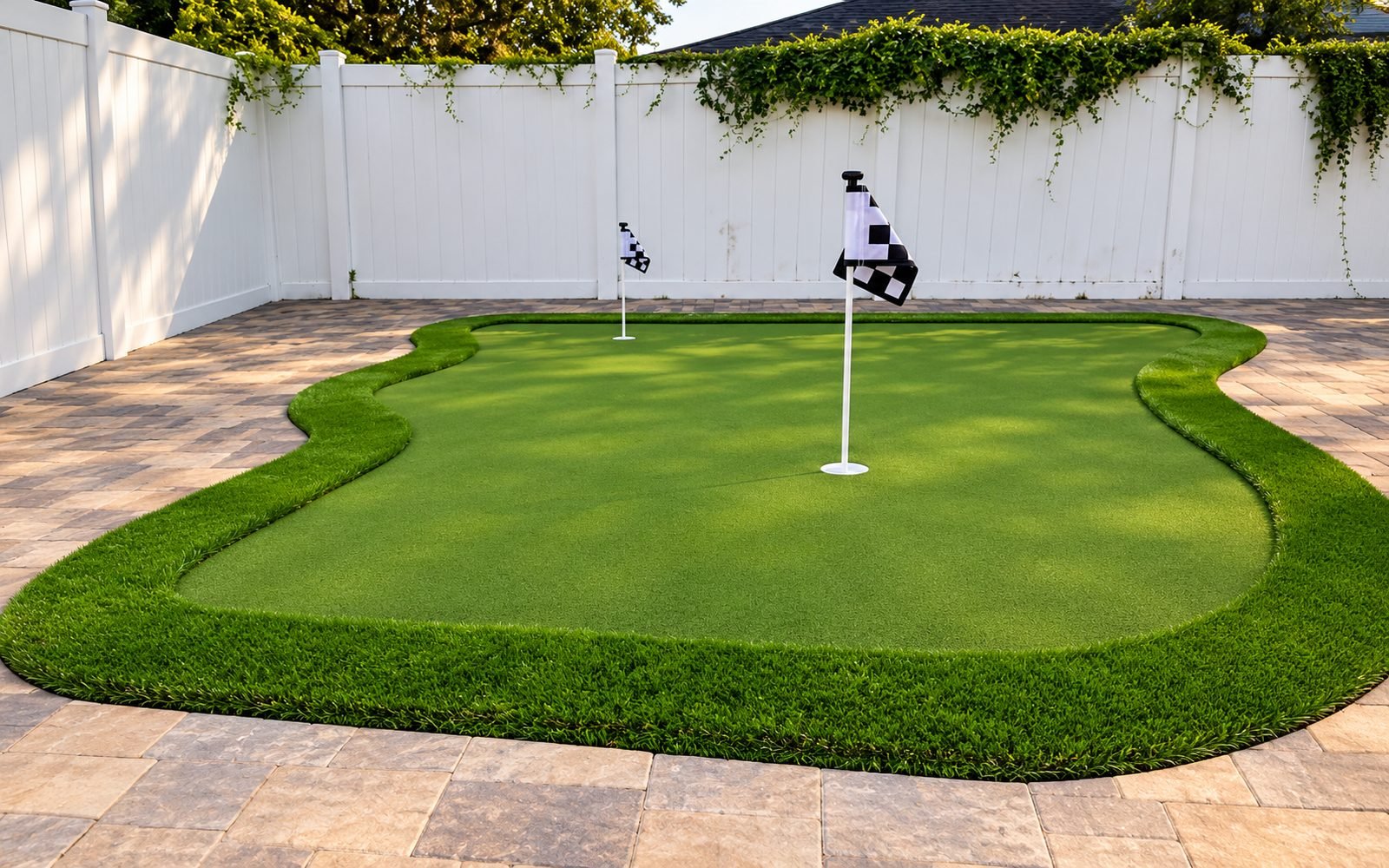 Backyard putting green grass golf — Rhino Grass artificial turf project (3)