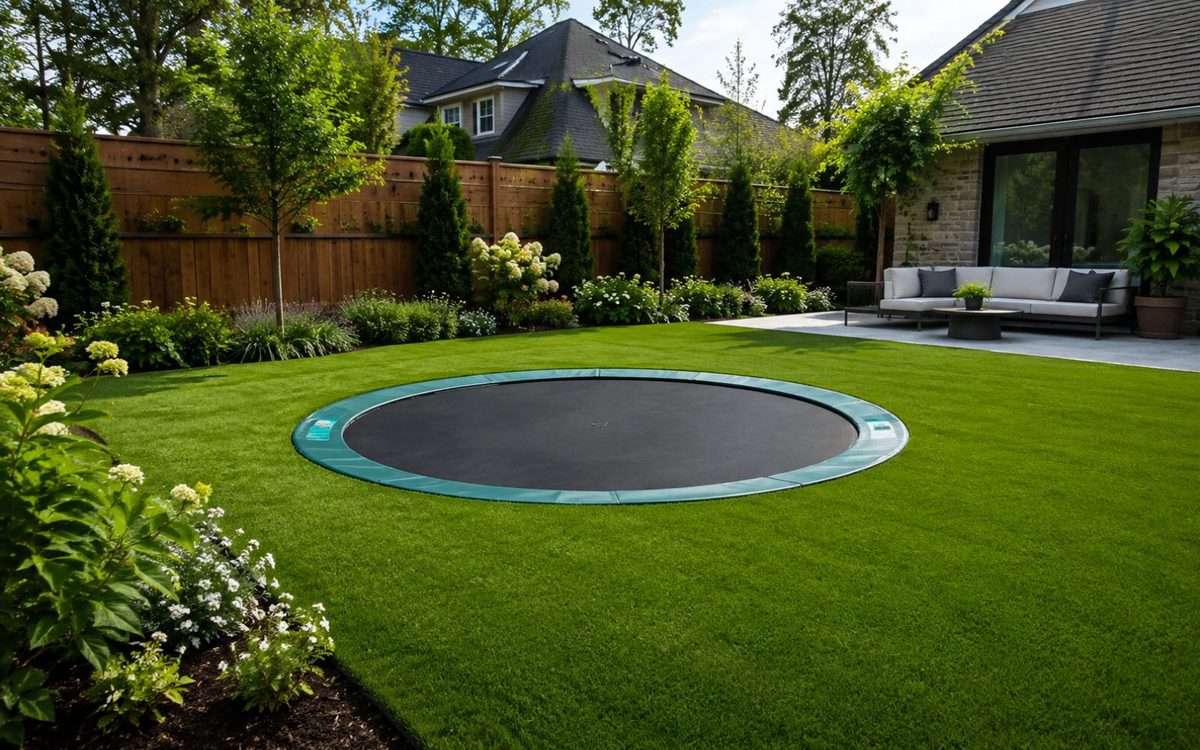 Orlando In-Ground Trampoline & Turf — Rhino Grass artificial turf project