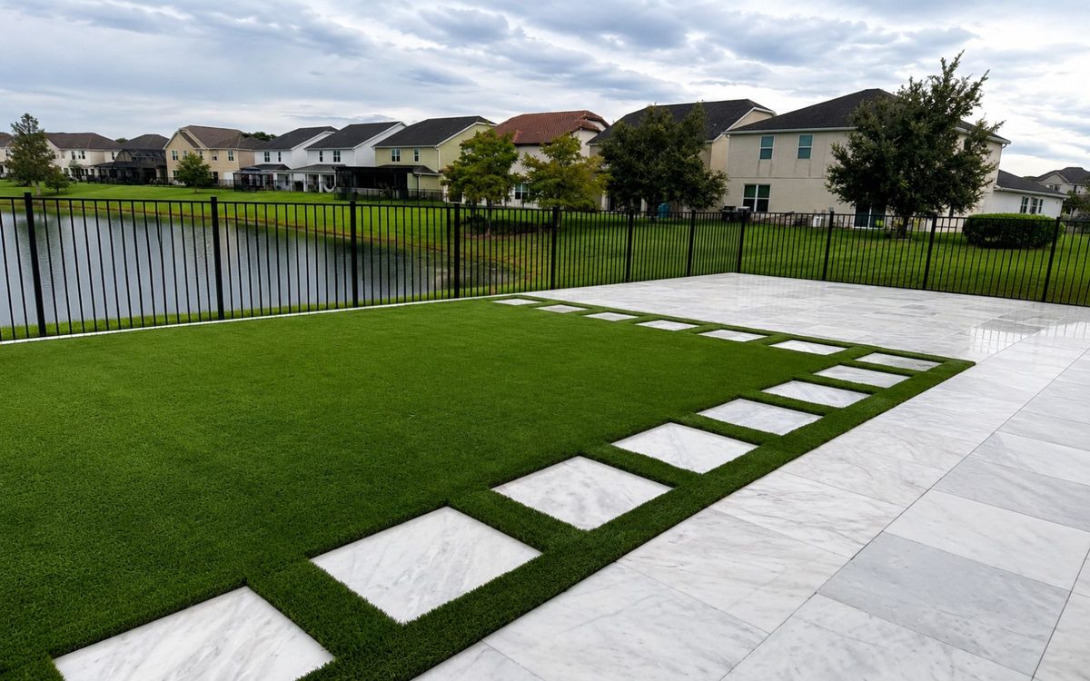 Lake Nona Lakefront Turf Patio — Rhino Grass artificial turf project (2)